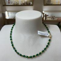 Girocollo Occhio di Gatto Verde e Ematite Dorata -