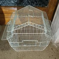 Gabbia bianca per uccelli senza base