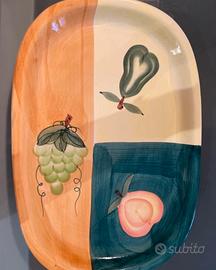 Vassoio in ceramica smaltato a mano