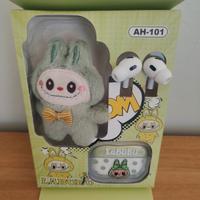 set auricolari Labubu con portachiavi 