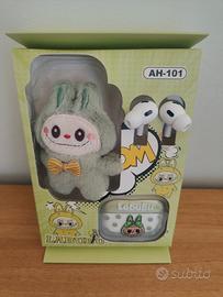 set auricolari Labubu con portachiavi 