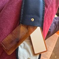 Set da toeletta vintage con specchio e pettine 