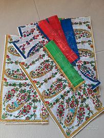 Set di 6 fazzoletti vintage 100% cotone