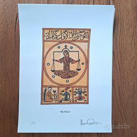 Hugo Pratt Zodiaco Bilancia Litografia firmata 