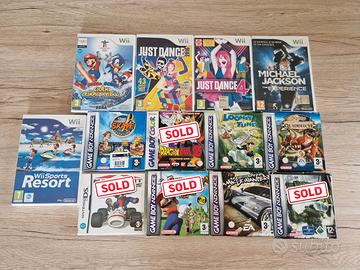 Lotto Giochi Nintendo Gameboy Advance GBA Wii GBC