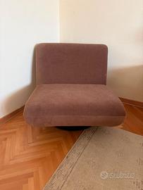 POLTRONA GIREVOLE IN COTONE