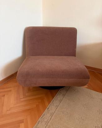 POLTRONA GIREVOLE IN COTONE