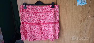 Minigonna a fiori con balze Camaïeu 