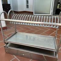 Porta piatti in acciaio inox