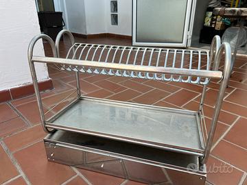 Porta piatti in acciaio inox