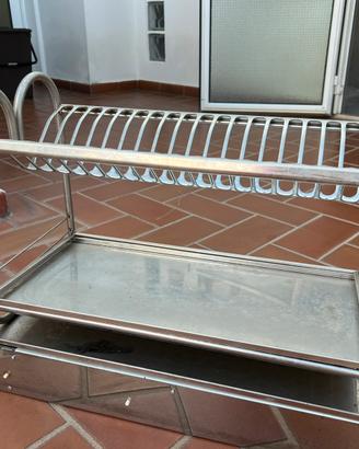 Porta piatti in acciaio inox
