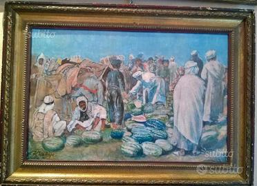 Maestro Orientalista " Mercato di Angurie "