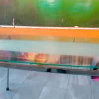 Tavolo in vetro e metallo – 180 cm – €45
