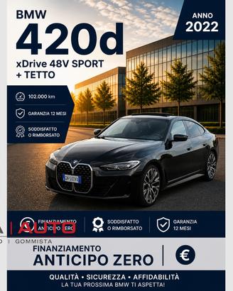 BMW Serie 4 2022 420d xDrive 48V Sport+Tetto Tettu