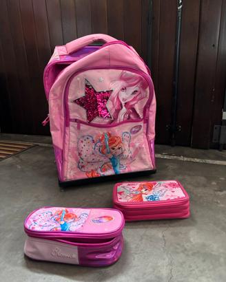 Zaino Winx con 2 portapenne