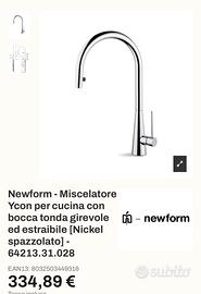 Miscelatore  con doccino estraibile