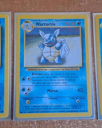 Carte Pokemon - Squirtle - Wartortle - Blastoise