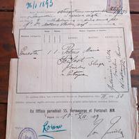 Certificato Matrimonio e Battesimo 1909