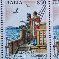 Foglio cinquanta francobolli Italia 1992 