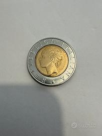 Moneta 500 Lire Centenario della banca d'Italia