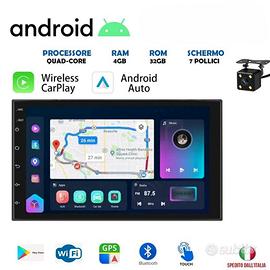 AUTORADIO ANDROID 2DIN DA 7 POLLICI CON GPS WIFI
