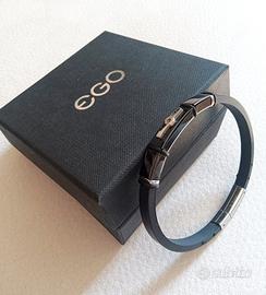 bracciale acciaio caucciù 