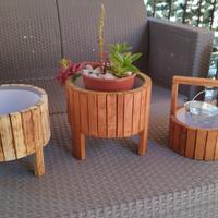 n. 3 eleganti portapiante da giardino