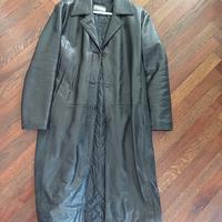 Giacca lunga in pelle da donna