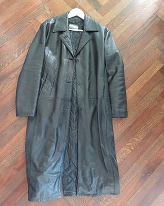 Giacca lunga in pelle da donna