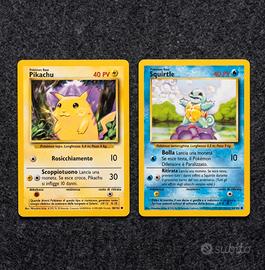 Lotto Pokémon Vintage Pikachu + Squirtle Set Base 