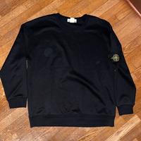 Felpa stone island nera taglia L