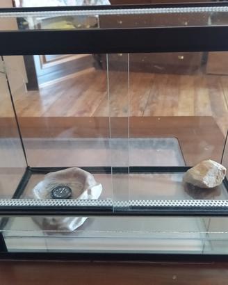 Teca terraio in vetro con porte scorrevoli 