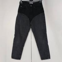 Jeans Calliope a vita alta con un design bicolore