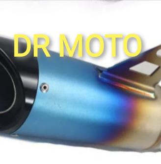 Scarico universale 320 mm titanio nero cod.10221