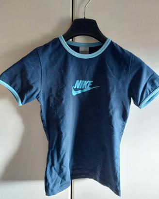 maglia Nike manica corta blu/azzurra 14 anni usata