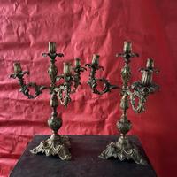 Candelabri in ottone massiccio