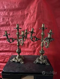 Candelabri in ottone massiccio