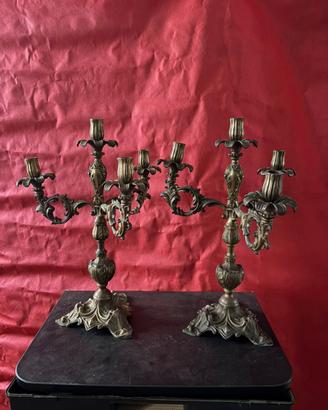 Candelabri in ottone massiccio