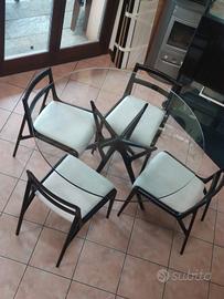 set 4 sedie e tavolo Porada