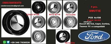 Cerchi acciao/coppa cromata 13 pollici 4x108 FORD