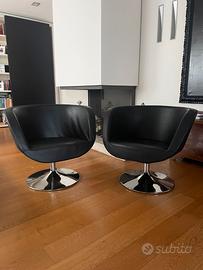 Coppia poltrone in pelle