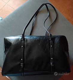 Borsa rigida nera Zara in pelle vegana