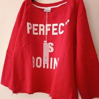 Maglia felpata 100% cotone tg L Nuova.