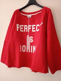 Maglia felpata 100% cotone tg L Nuova.