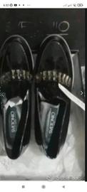 Scarpe  mocassini similpelle nere n.39 nuove