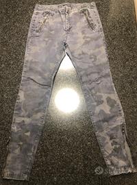 Jeans Grigio Blu Militare Zara Tg 38