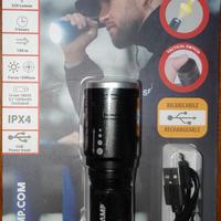 HUNTER: torcia ricaricabile LED 5W con funzione zo