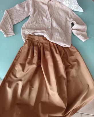 Completo gonna con cardigan 