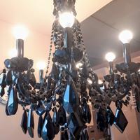  lampadario in vetro nero