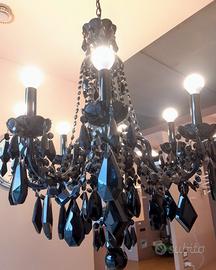  lampadario in vetro nero